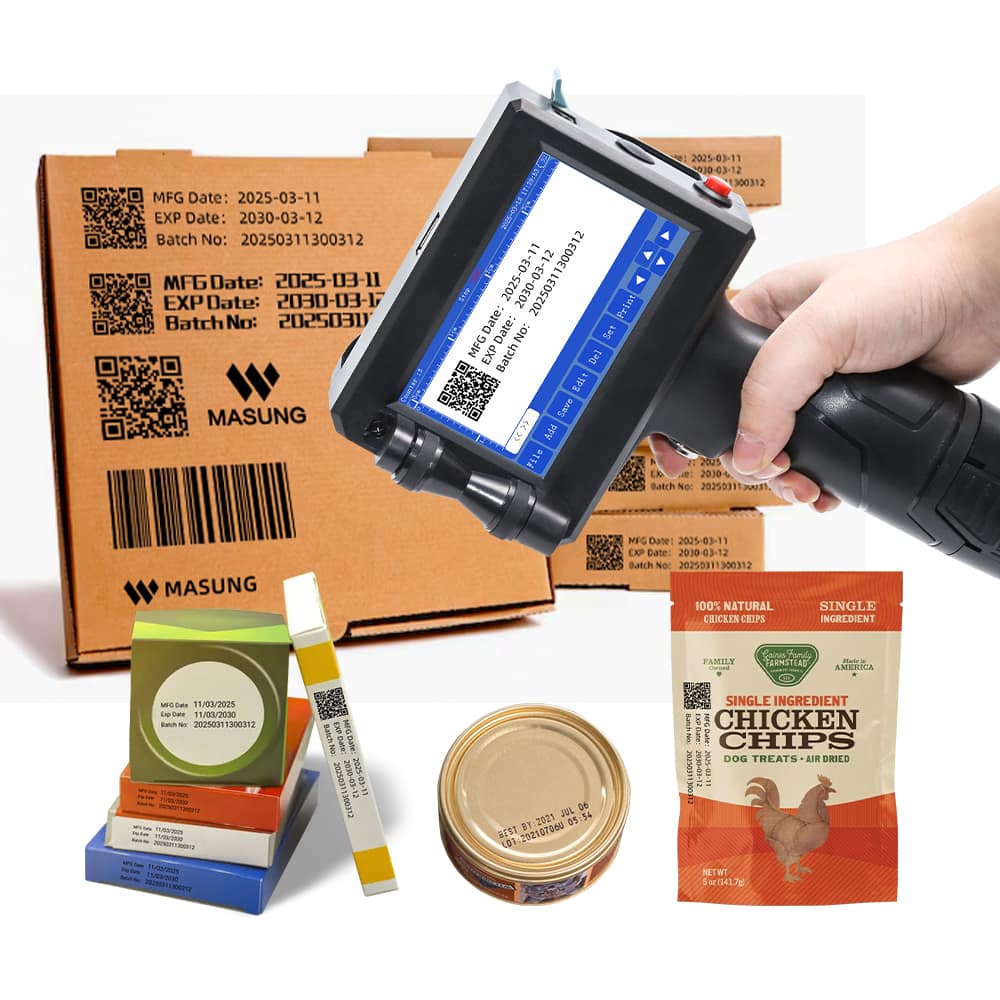 Masung MS-CHP10, Tragbarer Handtintenstrahldrucker zum Drucken von QR-Codes, Barcodes und Daten - Image 3