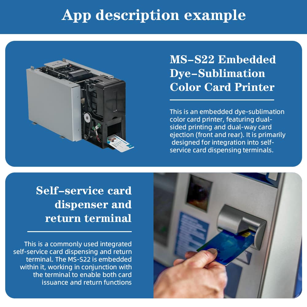 Masung MS-S22 Anpassbares, einbaubares Kartendruckermodul für Kioske, Terminals und Selbstbedienungsmaschinen - Image 11