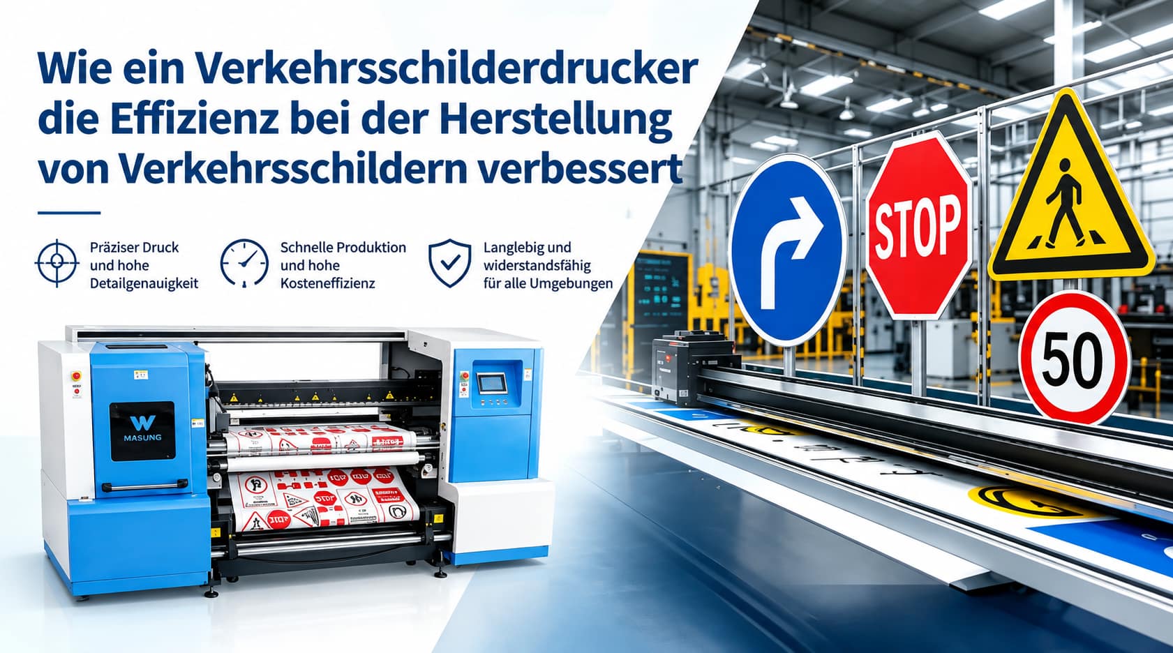 Wie ein Verkehrsschilderdrucker die Effizienz bei der Herstellung von Verkehrsschildern verbessert