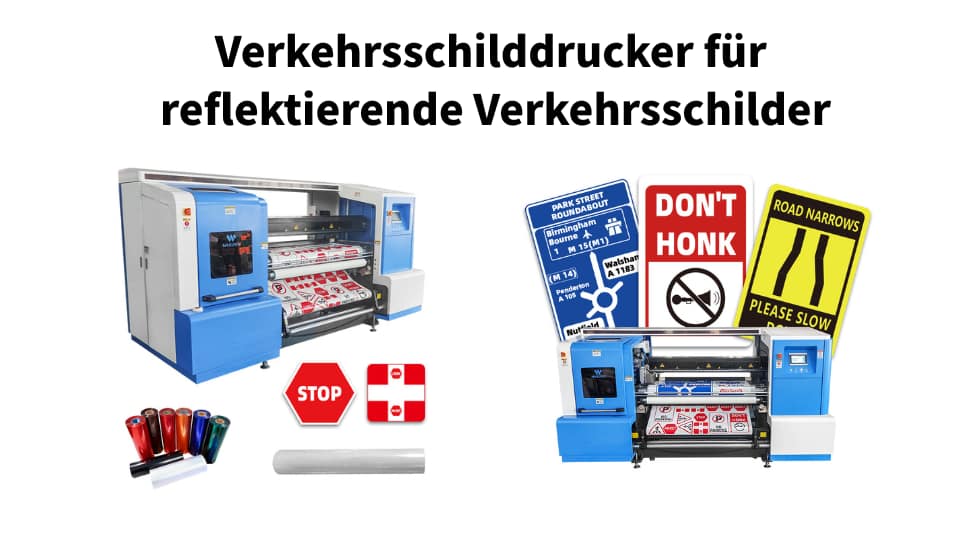 Verkehrsschilderdrucker für den Druck hochreflektierender Verkehrsschilder